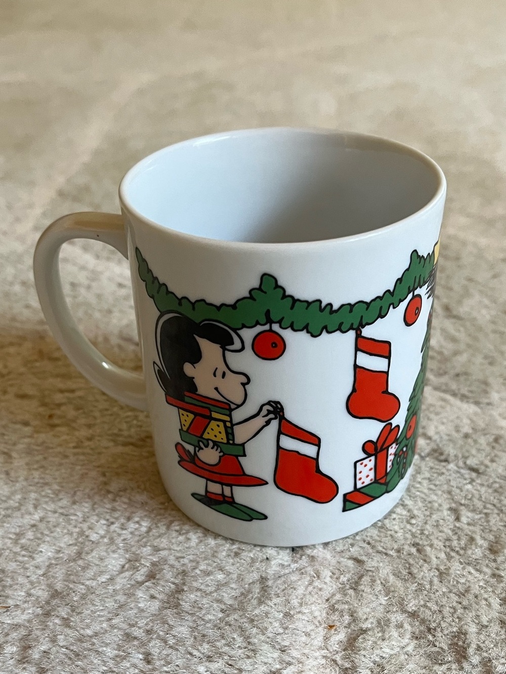 Vintage Peanuts Christmas Mug